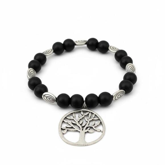 Handmade Tree of life beaded bracelet size 6.5” - Picture 3 of 4